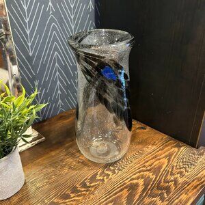 Contemporary Hand Blown Glass Vase Vintage Abstract Design Handmade Glass Art